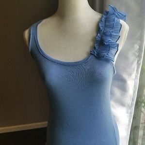 Cute blue cotton tank top